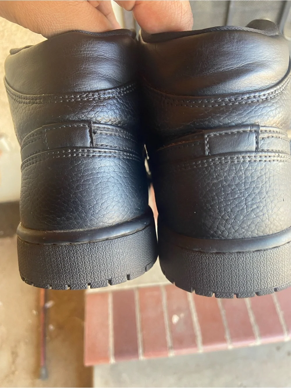 Jordan Men's Black Leather Work-Style Boots